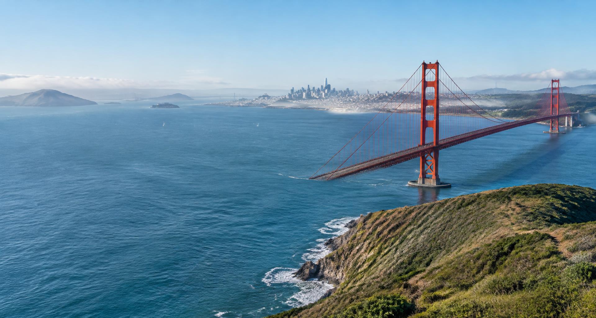 The Golden Gate Bridge and San Francisco Bay